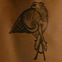 Located on Angel's right shoulder blade, it's origins are unclear, though he had the tattoo as Angelus.